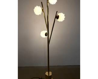 Lot 63 Vittorio Asaro form A Riccio floor Lamp Branchlike arms and four glass shades made using the rostro
