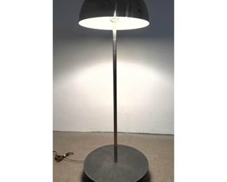 Lot 204 Large Paul Mayan for habitat chrome Floor Lamp with Dome Shade. Slate base.
