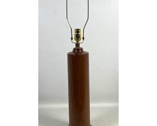 Lot 34 Steamline Mid Century Modern Wood Table Lamp. Bottle form. 