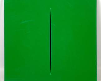 Lot 90 2 Part Plastic Wall Art After Lucio Fontana. 