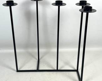 Lot 179 50s Vintage Mid Century Van Keppel Green Attributed Iron Candelabra. California Design
