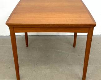 Lot 643 Danish Modern Teak Reversible Top Dining Game Table. 