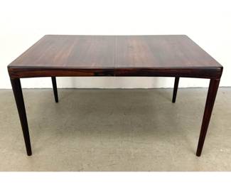 Lot 147 Danish Modern Rosewood Extension Dining Table by Bramin Made in Denmark. 1 Large Leaf. 