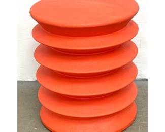 Lot 490 Orange ErgoErgo Ergonomic Bellows Stool in Molded Polyethylene marked ergoErgo.com