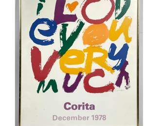 Lot 586 Corita Kent Exhibition Poster I Love You Very Much Muirhead Galleries 1978 Framed
