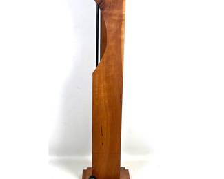 Lot 18 B. Mcgeehan Modernist Floor Sculpture. Solid Hardwood and Metal. Signed.