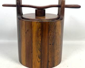 Lot 7 Mid Century Jean Gillon Brazilian Jacaranda Rosewood Ice Bucket. Sergio Rodrigues Style 