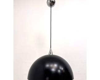 Lot 205 Vintage Mid Century Mod Enameled Aluminum Retractable Ceiling Pendant Lamp Attributed to Verner Pant