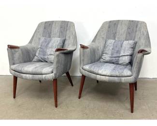 Lot 463 Pair Gerhard Berg Moma Bear Lounge Chairs. Made in Norway. 