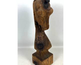 Lot 19 Mid Century Modern Witco Style Carved Wood Abstract Sculpture. 