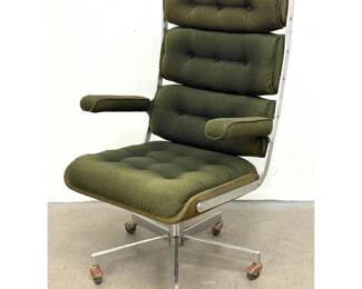 Lot 448 Vintage Mid Century Modern Tall Back Executive Desk Chair. ChairTex Olympia Collection. 