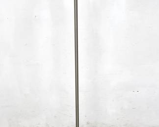 Lot 186 LAUREL Stainless Mushroom Floor Lamp. Metal Frame Only. Missing Glass Shade. Paper Label. 