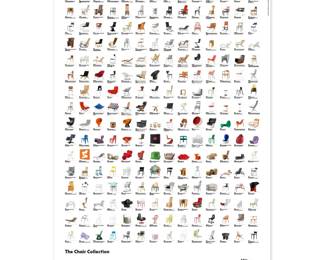 Lot 170 Vitra  The Chair Collection Poster 7th edition  2022  shows 224 selected pieces of the Vitra Desi