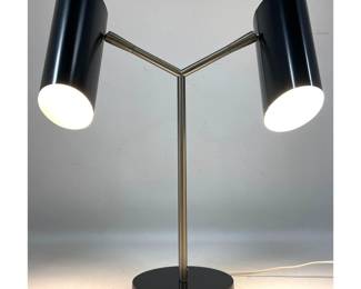 Lot 145 Vintage Rare Ben Seibel Raymor Design Dual Head Table Desk Lamp. 