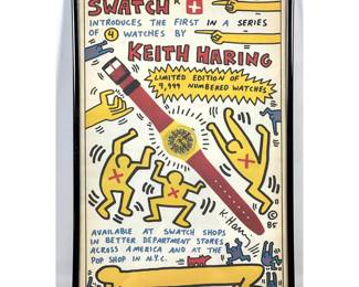 Lot 344 Keith Haring Swatch Watch Advertisement advertisement for Modele Avec Personnages print dated 1985 d