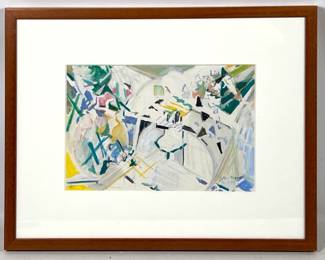 Lot 167 JANE PIPER Abstract Modern mixed Media Painting on Paper. 