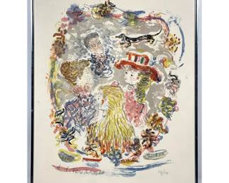Lot 585 CONSTANTIN TERECHKOVITCH 1955 Color Lithograph. Yvette, France, Nathalie, Doudhka. Russian French 
