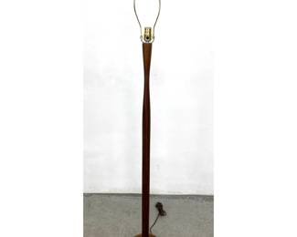 Lot 280 Vintage Laurel Danish Modern Teak Floor Lamp. Corseted. 