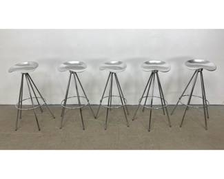 Lot 388 Set of 5 Jamaica Stools by Pepe Cortes for Amat Spanish Industrial Design