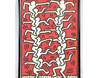 Lot 336 Keith Haring Framed Page from Interview Magazine October 1984. offset lithograph print