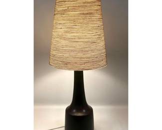 Lot 197 Bostlund Industries Inc MidCentury Modern Glazed Ceramic Table Lamp with Original String Wrapped Sh
