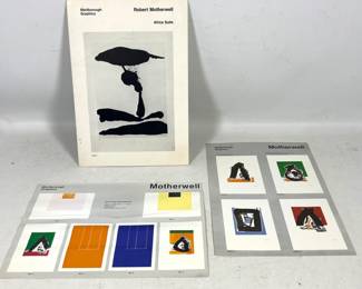 Lot 334 Group of Robert Motherwell Marlborough Graphics Exhibition Ephemera including Africa Suite, Basque S