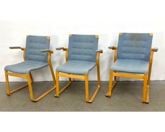 Lot 444 Set of 3 Bruno Mathsson Mi 423 Cantilevered Armchairs for Mathsson International