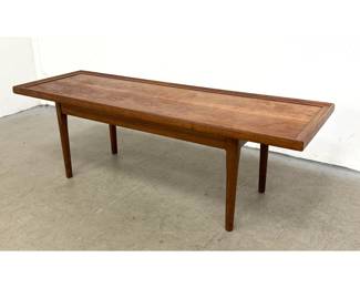 Lot 88 Kipp Stewart Drexel Declaration Walnut Wood Diminutive Coffee Table Bench. Great for small spaces, o