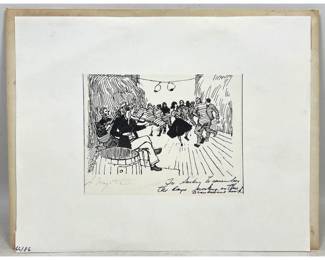Lot 69 Andrew Wyeth Signed Print Country Square Dance 6686 signed in the lower left in black pen A Wyeth. 