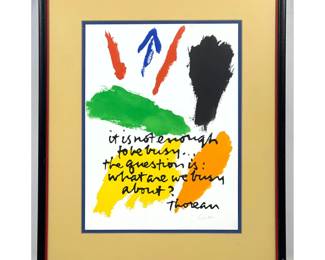 Lot 557 Sister Mary Corita Kent It s not enough to be busy 1971 signed screen print