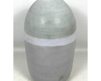 Lot 49 Large Taylor Signed Ovoid Studio Pottery Stoneware Vessel with Tripartite Glaze