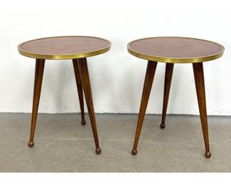 Lot 341 Pair Contemporary Italian Modern Drink Stands. Side Tables. Royere style.