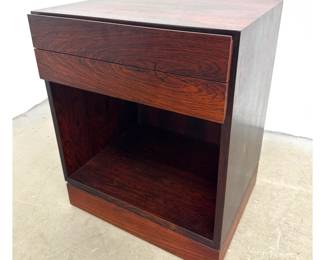 Lot 236 Arne Wahl Iverson for Vinde Mobelfabrik Rosewood Nightstand with 2 Drawers and Open Cubby. Made in D