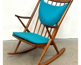 Lot 87 60s Danish Modern Frank Reenskaug Bramin Mobler Teak Rocking Chair