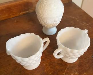 Milk Glass Serving Pieces