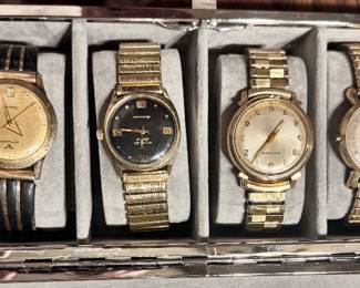 Several of these vintages watches are rolled gold cases