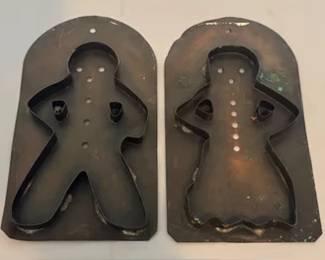 Vintage copper gingerbread molds