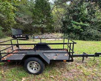 4 foot x 8 foot tilt flatbed utility trailer