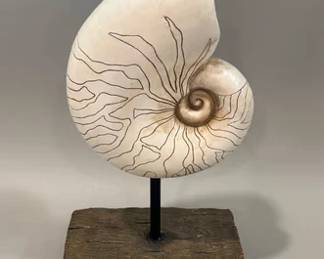 Nautilus shell statue