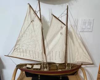 Two masted sailing ship model
