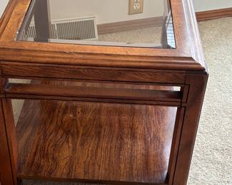 2 Glass End Tables 