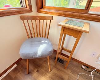 Vintage Chair and Plant Stand
