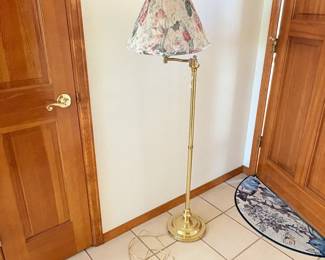 Floor Lamp with Floral Shade