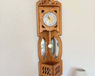 Wooden Clock with Pendulum