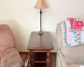 Side Table and Lamp