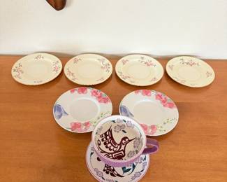 Tea Cup & Dessert Plates