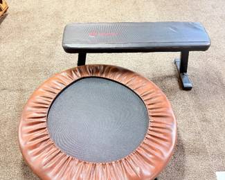 Trampoline & Weight Bench