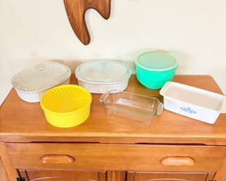 Corning Ware, French White Baking Dishes, Tupperware