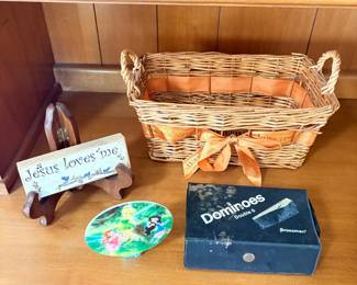 Basket, Plaque, Night Light, Dominoes