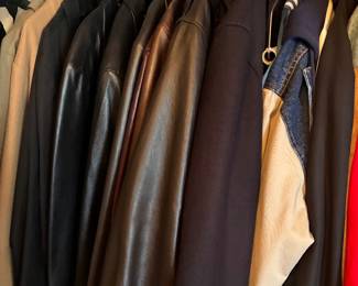  very nice men's Leather Jackets over 10 and Jean Jackets,  London Fog,